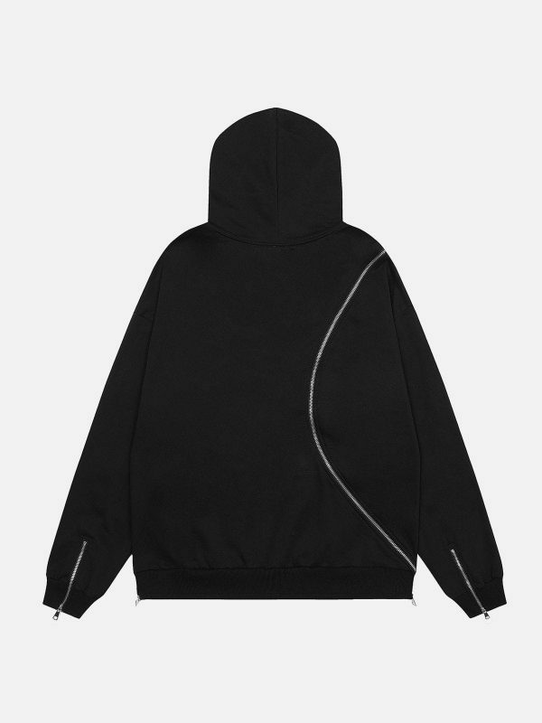 retro zip up hoodie [edgy] streetwear essential 2926